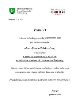 Odprtje obnovljene atletske steze